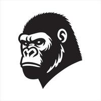 Artistic Gorilla Face Logo Concepts vector