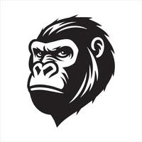 Unique Gorilla Silhouette Clipart for Branding vector