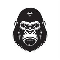 Engaging Gorilla Head Illustrations for Events vector