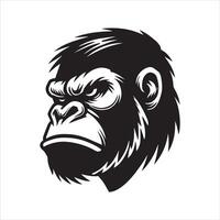 Versatile Gorilla Face Clipart for Projects vector