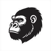 Captivating Gorilla Head Logo Concepts vector