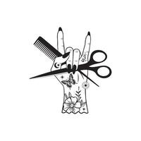 Creative Hair Hustler Hand Designs for Projects vector