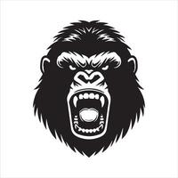 Distinctive Gorilla Head Illustrations for Businesses vector
