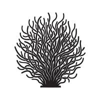 Aquatic Scene Artwork in Black and White Sea Creatures Design vector