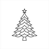 Artistic Black and White Tree Design - Christmas vector