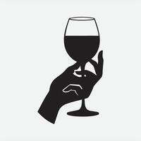 Cheers and Joy Hand Silhouettes for Design vector