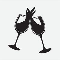 Hand Cheers silhouette Design vector