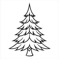 Sketch of a Christmas Tree - Lights Clipart for the Holidays vector