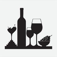 Joyful Gestures Hand Cheers Silhouette Art vector