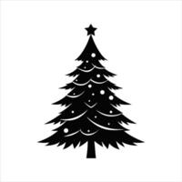Christmas Tree Design in Black and White for Christmas vector