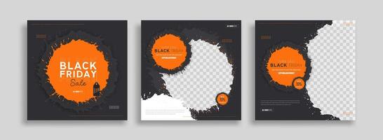 Black friday banner template set vector