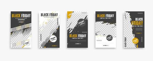 Black friday banner design set vector