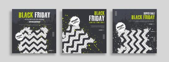 Black friday banner design set vector