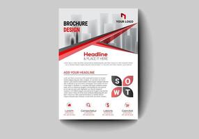 a business brochure template with red and black colors vector