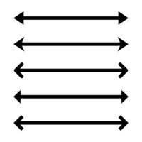 Double arrow icon set. Two way side sign symbol vector