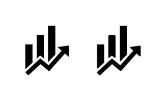 Business chart icon. Financial data graph concept vector