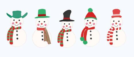 linda acuarela monigote de nieve ilustración para Navidad. vector