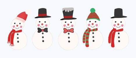 linda acuarela monigote de nieve ilustración para Navidad. festivo invierno monigote de nieve Arte para fiesta decoración. mano dibujado caprichoso monigote de nieve dibujos animados. vector