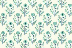 Stunning Colorful Seamless Floral Pattern with Abstract Botanical Flowers and Lush Green Leaves Perfect for Fashion Textiles Digital Printing and Creative Design Projects vector