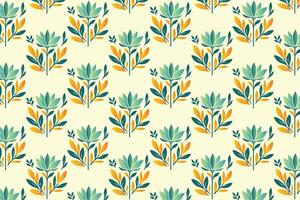 seamless floral pattern featuring colorful abstract botanical flowers with lush green leaves, perfect for fashion fabrics, digital printing, and unique textile design projects vector