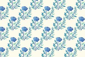 seamless floral pattern with bright abstract botanical flowers and lush green leaves in a colorful design perfect for fashion textiles digital printing and artistic projects vector