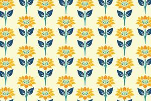 vibrant seamless floral pattern showcasing a variety of colorful abstract botanical flowers and lush green leaves ideal for fashion textiles digital printing and creative design applications vector