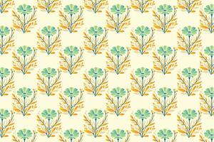 vibrant seamless floral pattern featuring abstract botanical flowers and lush green leaves perfect for fashion fabrics digital printing and modern design applications vector