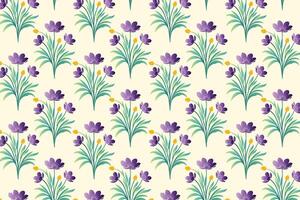 seamless floral pattern with vibrant abstract botanical flowers and greenery, ideal for fashion fabric, digital print, and modern textile design projects vector