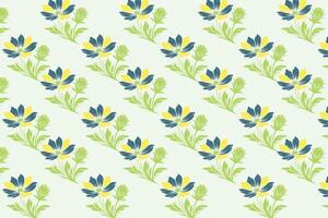 seamless floral pattern featuring vibrant abstract botanical flowers and lush green leaves ideal for fashion fabric digital printing and artistic design applications vector