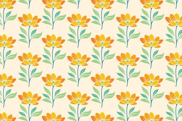 Multicolor Seamless Floral Pattern Featuring Abstract Botanical Flowers and Vibrant Leaves Ideal for Fashion Textiles Digital Prints and Creative Design Projects