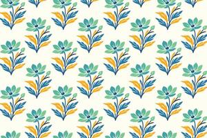 Multicolor Abstract Seamless Floral Pattern Featuring Vibrant Botanical Flowers and Leaves Ideal for Fashion Fabric and Digital Print Backgrounds vector