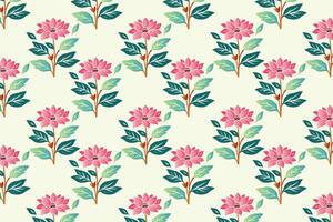 vibrant seamless floral pattern featuring colorful abstract botanical flowers and lush green leaves, designed for fashion fabric, digital printing, and innovative textile design projects vector