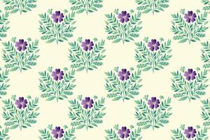 vibrant seamless floral pattern with detailed abstract botanical flowers and green leaves ideal for fashion fabric digital printing and creative textile design projects vector