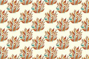 seamless floral pattern with vibrant abstract botanical flowers and lush green leaves, perfect for digital printing, fashion textiles, and modern textile design applications vector