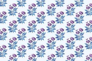 seamless floral pattern featuring a diverse collection of vibrant abstract botanical flowers and lush green leaves, perfect for fashion textiles, digital printing, and modern design applications vector