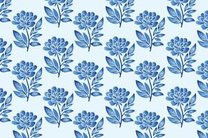 seamless floral pattern with an exquisite blend of colorful abstract botanical flowers and lush green leaves, ideal for stylish fashion textiles, digital printing, and modern design projects vector