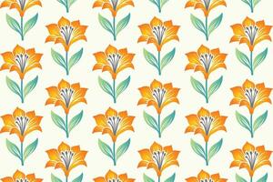 seamless floral pattern with vibrant abstract botanical flowers and lush leaves perfect for textile design fashion fabric and digital printing projects vector
