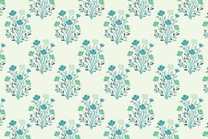 Intricate Multicolor Seamless Floral Pattern with Vibrant Abstract Botanical Flowers and Lush Green Leaves Ideal for Fashion Fabric Digital Printing and Modern Textile Design vector