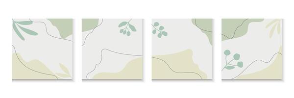 Set of Abstract Seasonal Background for Social Media Post, ad, Sale, Banner, Microblog, Carousel Template vector
