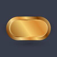 banner and button is golden, silver and bronze blank medals button realistic illustration. a medals or buttons isolated on black background. A elegant button concept vector