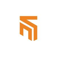 letter nq abstract line simple geometric logo vector