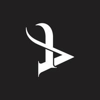 abstract letters ab 3d linked flat simple logo vector