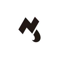 letter nj abstract simple linked logo vector