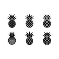 Pineapple and Linocut Silhouette Design for Creative Projects vector