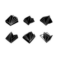 Folded Napkin and Linocut Silhouette Design vector