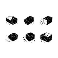 Crumbly and Linocut Silhouette Design for Creative Projects vector