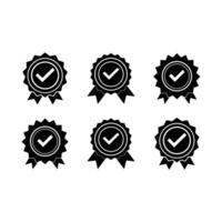 Badge and Linocut Silhouette Design vector