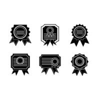 Certificate Design Linocut Silhouette Graphics vector
