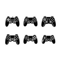 Game Controller and Linocut Silhouette Design vector