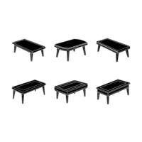 Coffee Table Design and Linocut Silhouette Art vector